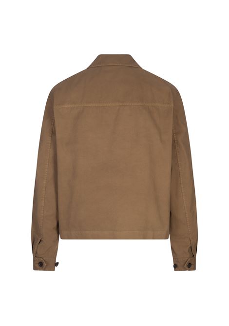 Giacca Leggera In Cotone Cammello ALEXANDER MCQUEEN | 828642-QTDG9840